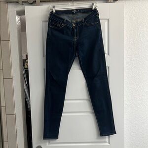 7 For All Mankind Dark Blue Skinny Jeans